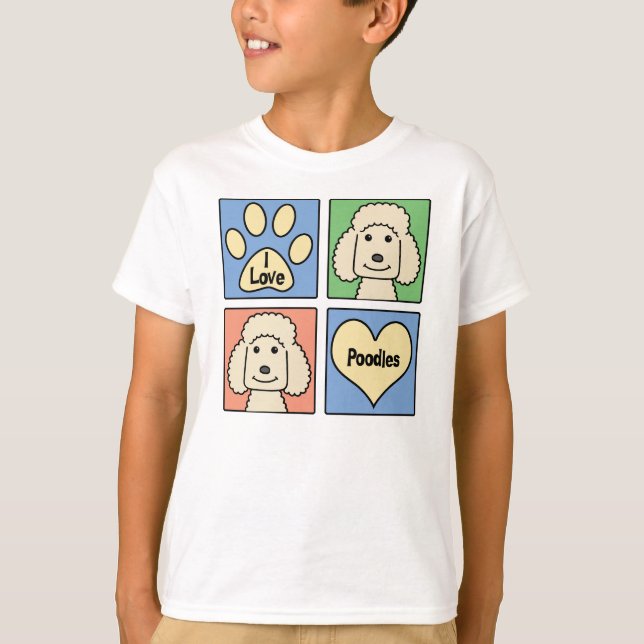 I Love Poodles T-Shirt (Front)