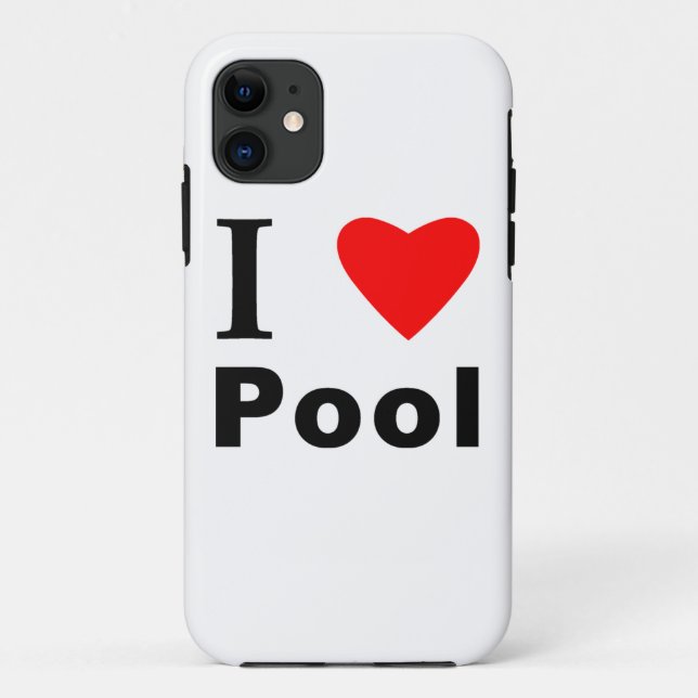 I Love Pool Case-Mate iPhone Case (Back)