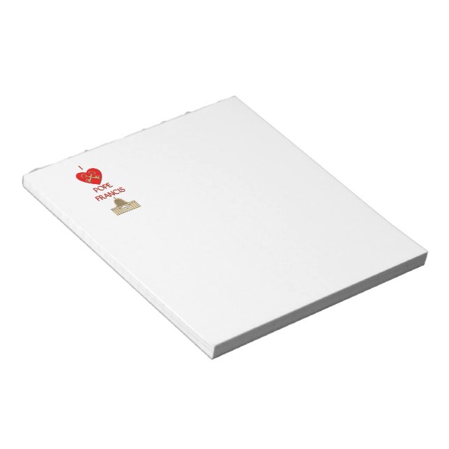 I Love Pope Francis Notepad (Angled)