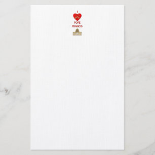 I Love Pope Francis Stationery