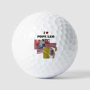 I Love Pope Leo XIV! (Version II) Golf Balls