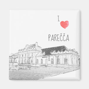 I Love Porechye Belarus Architecture Train Station Magnet