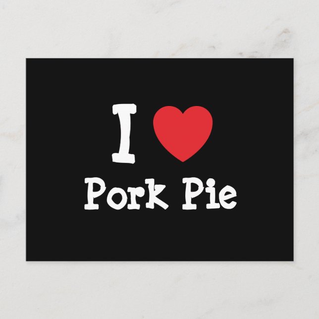 I love Pork Pie heart T-Shirt Postcard (Front)