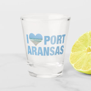 I Love Port Aransas Cute Texas Beach Vacation Shot Glass
