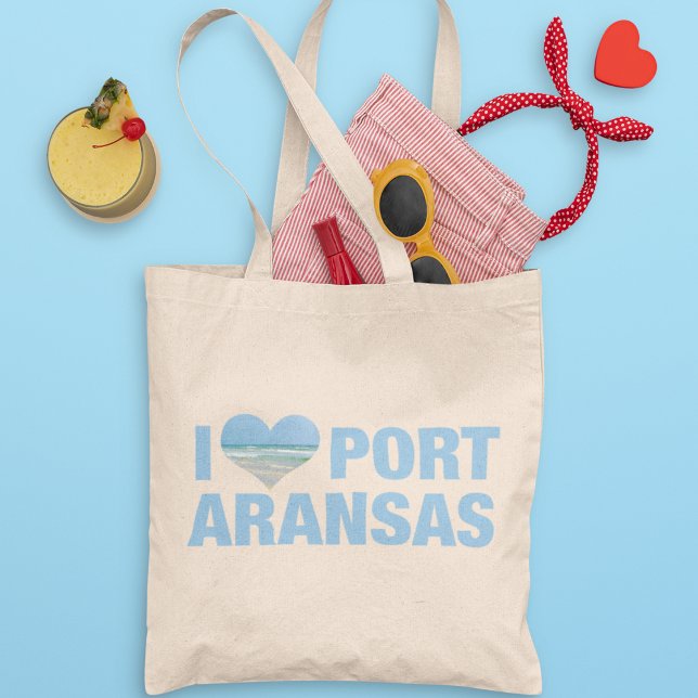 I Love Port Aransas Cute Texas Beach Vacation Tote Bag (Creator Uploaded)
