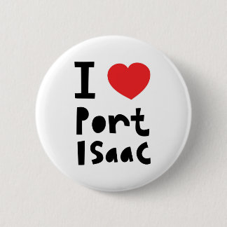 I love Port Isaac 6 Cm Round Badge