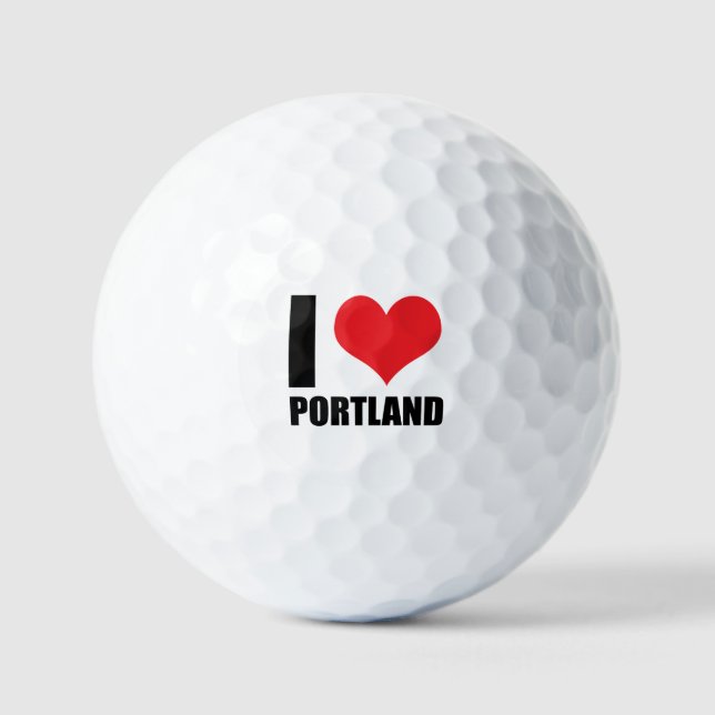 I love Portland  Golf Balls (Front)