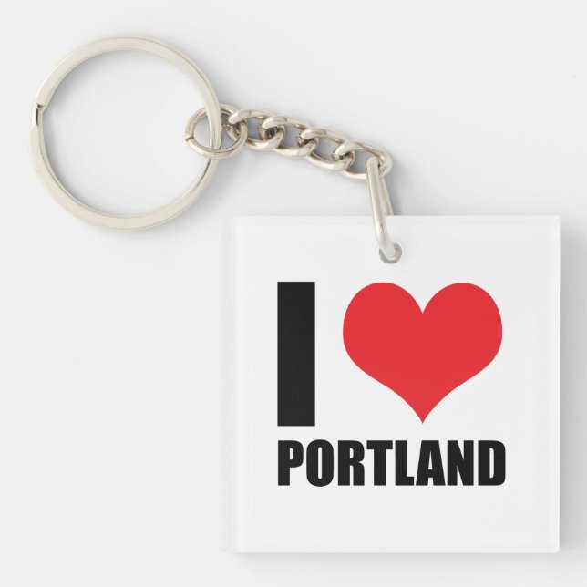 I love Portland  Key Ring (Front)
