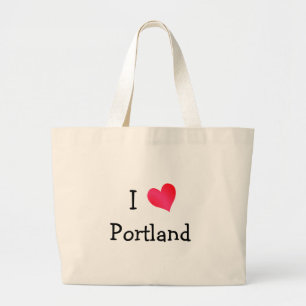 I Love Portland Large Tote Bag