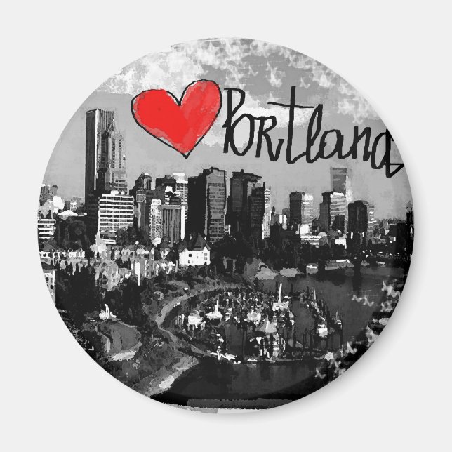 I love Portland Magnet (Front)