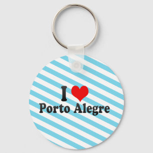 I Love Porto Alegre, Brazil Key Ring