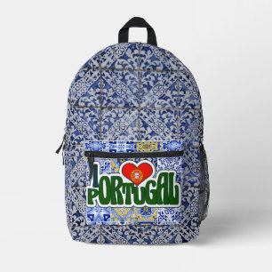I Love Portugal Blue Tiles Backpack