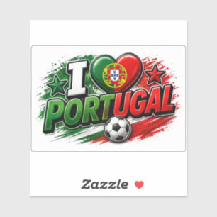 I LOVE PORTUGAL Fan Portuguese Pride Foot