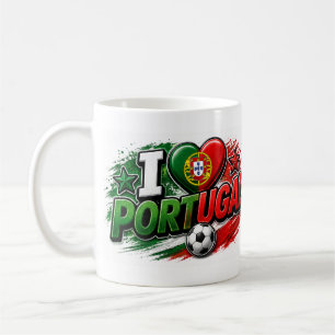 I LOVE PORTUGAL Fan   Portuguese Pride Foot Coffee Mug