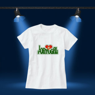 I Love Portugal Womens White T-Shirt