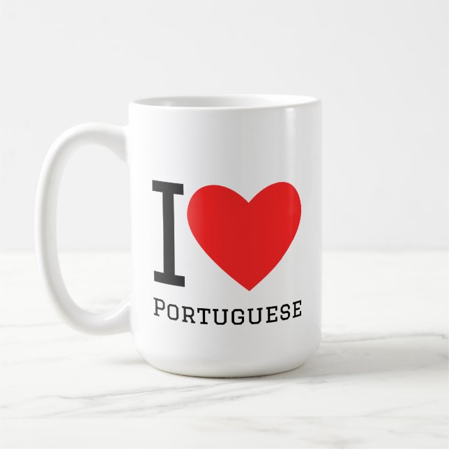 I love Portuguese  Coffee Mug (Left)
