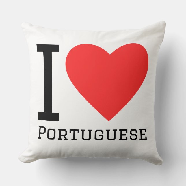 I love Portuguese  Cushion (Front)