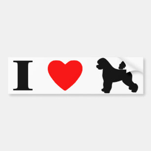 I Love Portuguese Water Dogs Bumper Sticker