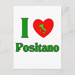 I Love Positano Italy Postcard