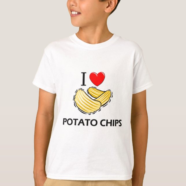 I Love Potato Chips T-Shirt (Front)