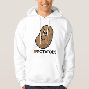 I Love Potatoes Cartoon Potato Hoodie