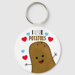I Love Potatoes  Key Ring