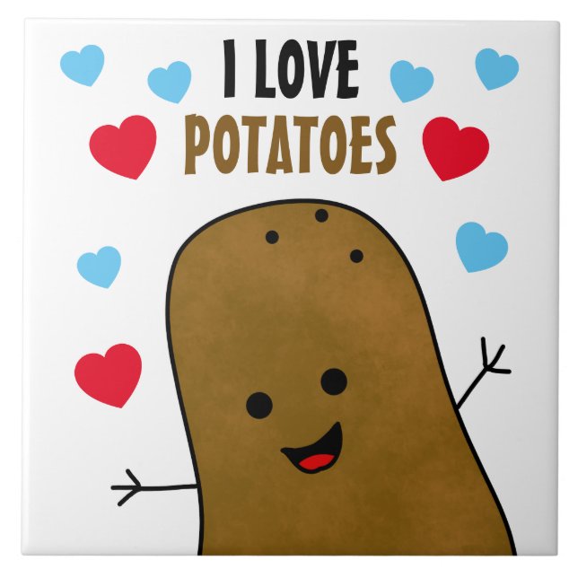 I Love Potatoes Tile (Front)