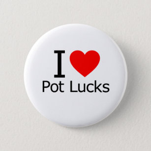 I Love Potlucks 6 Cm Round Badge