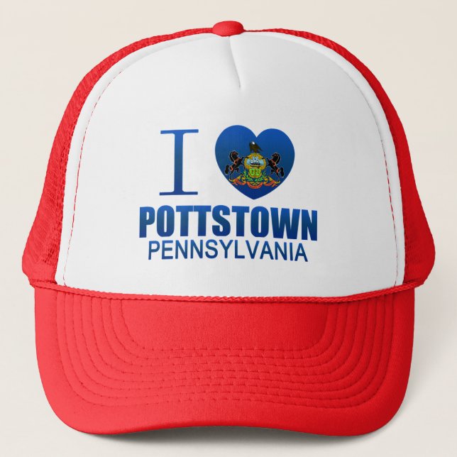 I Love Pottstown, PA Trucker Hat (Front)