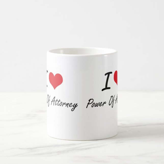 I Love Power Of Attorney Coffee Mug (Center)