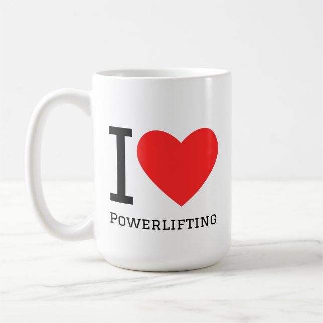 I love powerlifting coffee mug (Left)