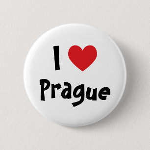 I Love Prague 6 Cm Round Badge