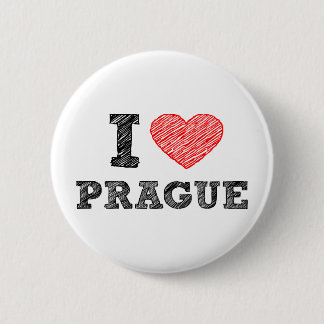 I Love Prague 6 Cm Round Badge