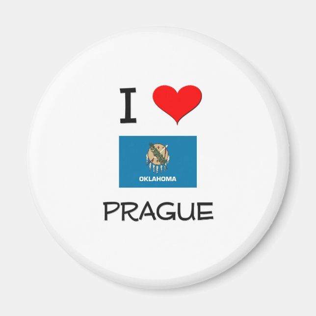 I Love Prague Oklahoma Magnet (Front)
