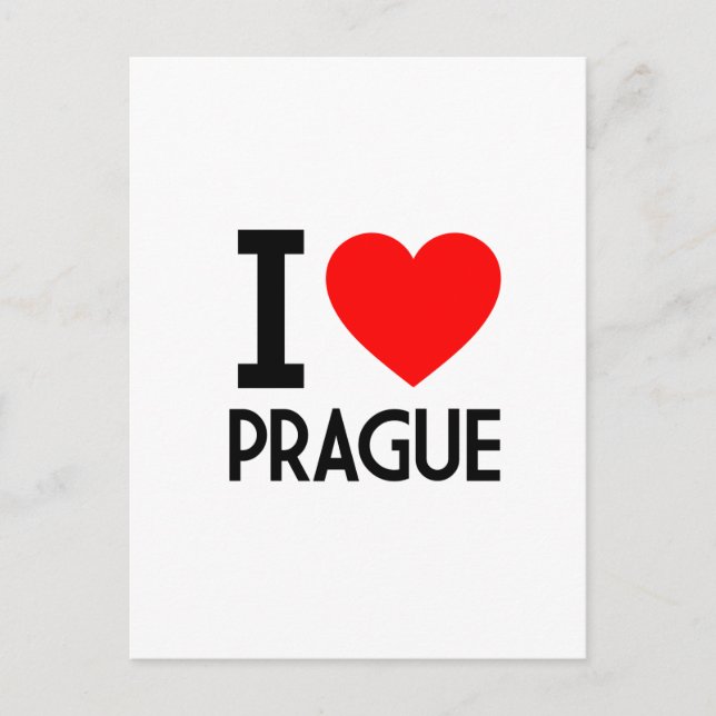 I Love Prague Postcard (Front)