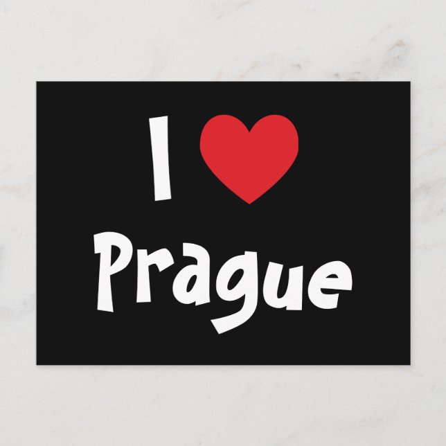 I Love Prague Postcard (Front)