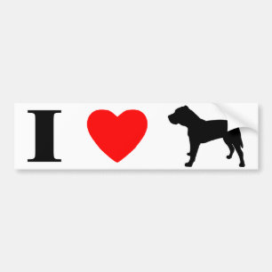 I Love Presa Canarios Bumper Sticker
