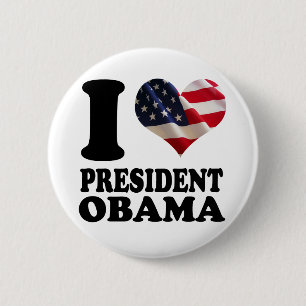 I love President Obama Button