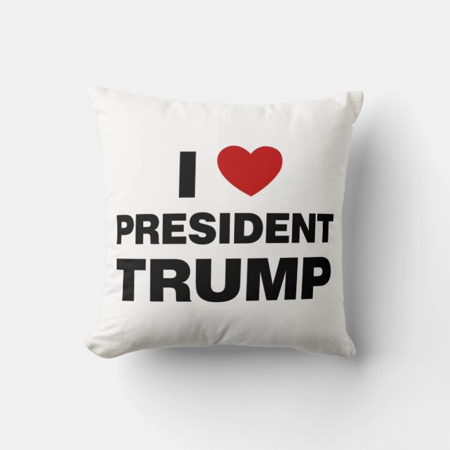 I Love President Trump Heart Cushion (Front)
