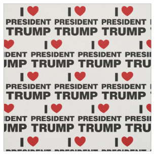 I Love President Trump Heart Fabric