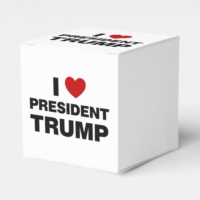I Love President Trump Heart Favour Box (Front Side)