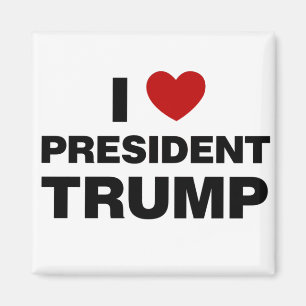 I Love President Trump Heart Magnet