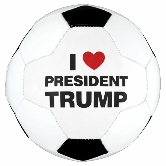 I Love President Trump Heart Soccer Ball (Front)