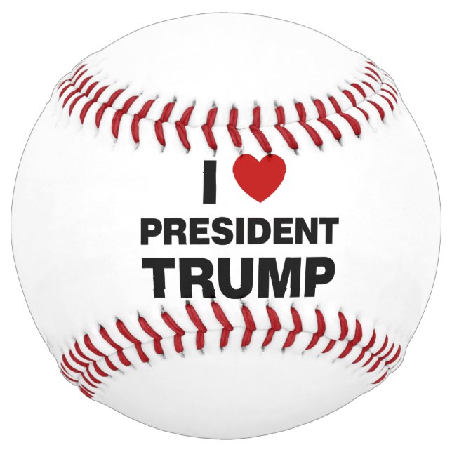 I Love President Trump Heart Softball (Front)