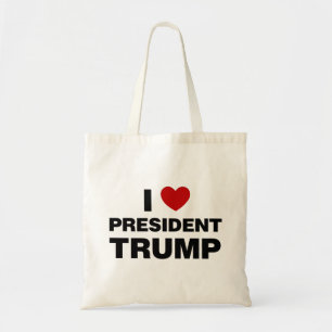 I Love President Trump Heart Tote Bag