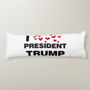 I Love President Trump Hearts Body Cushion