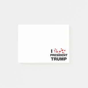 I Love President Trump Hearts Post-it Notes