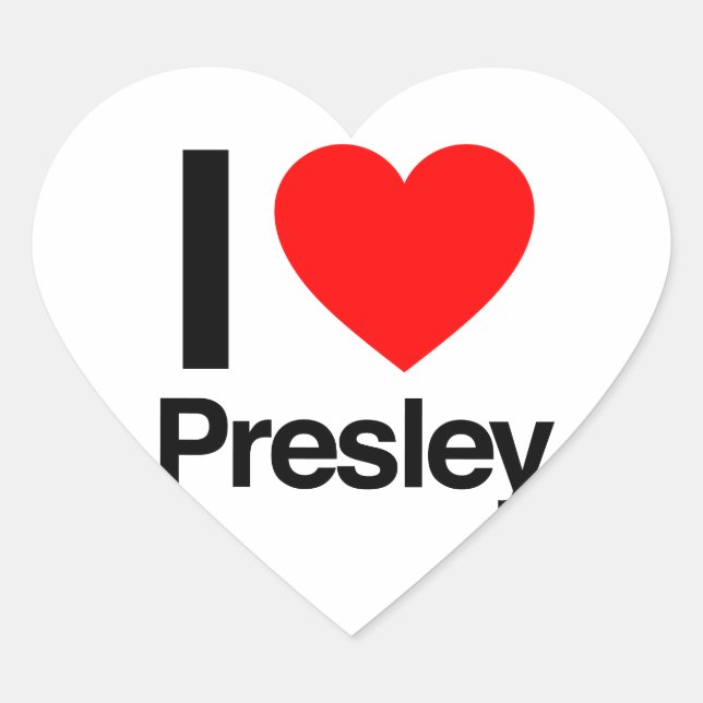 i love presley heart sticker (Front)