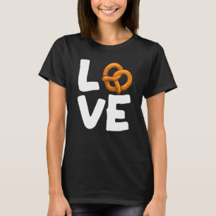 I Love Pretzels For Pretzel Day German Foodie T-Shirt