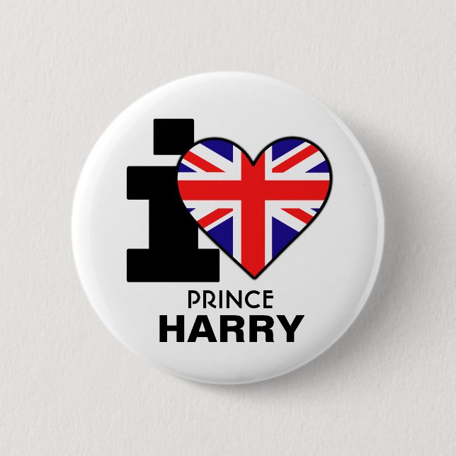 I Love Prince Harry Button (Front)
